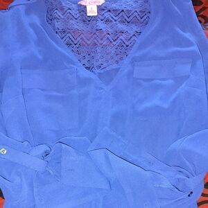 Blue Lace Blouse